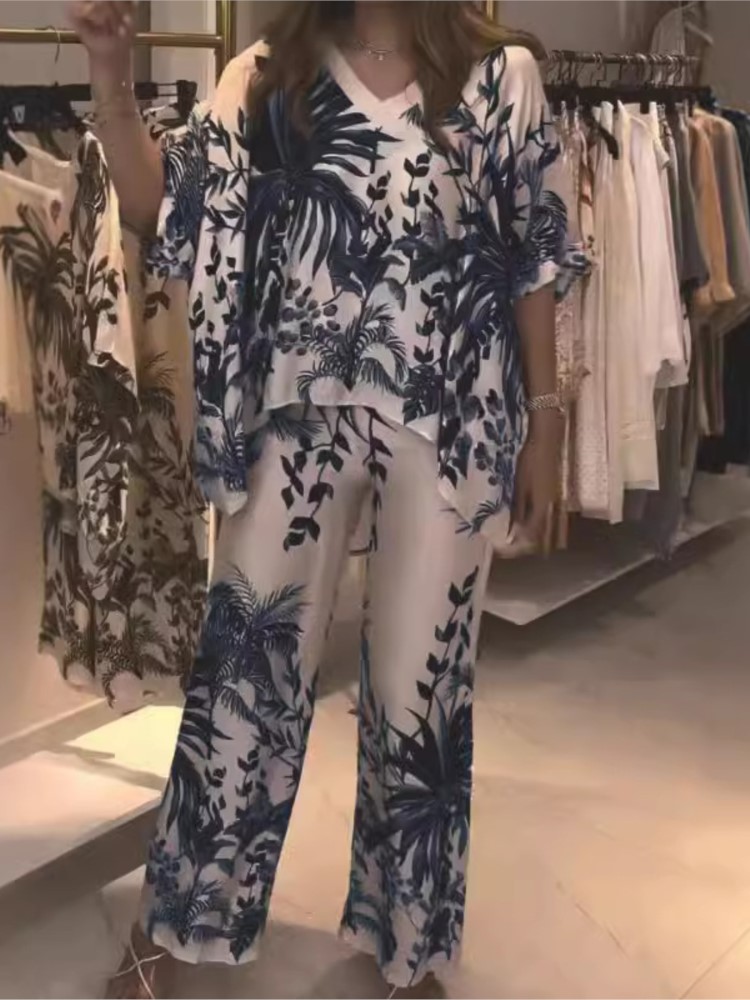 Elegant Two Piece Office Suit  - огляд і ціна Romper Floral Print