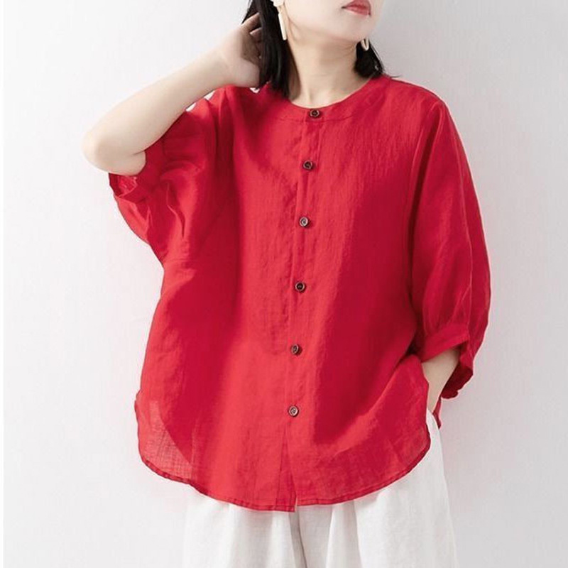 Cotton and linen shirt women's - огляд і ціна Blouse Off Shoulder